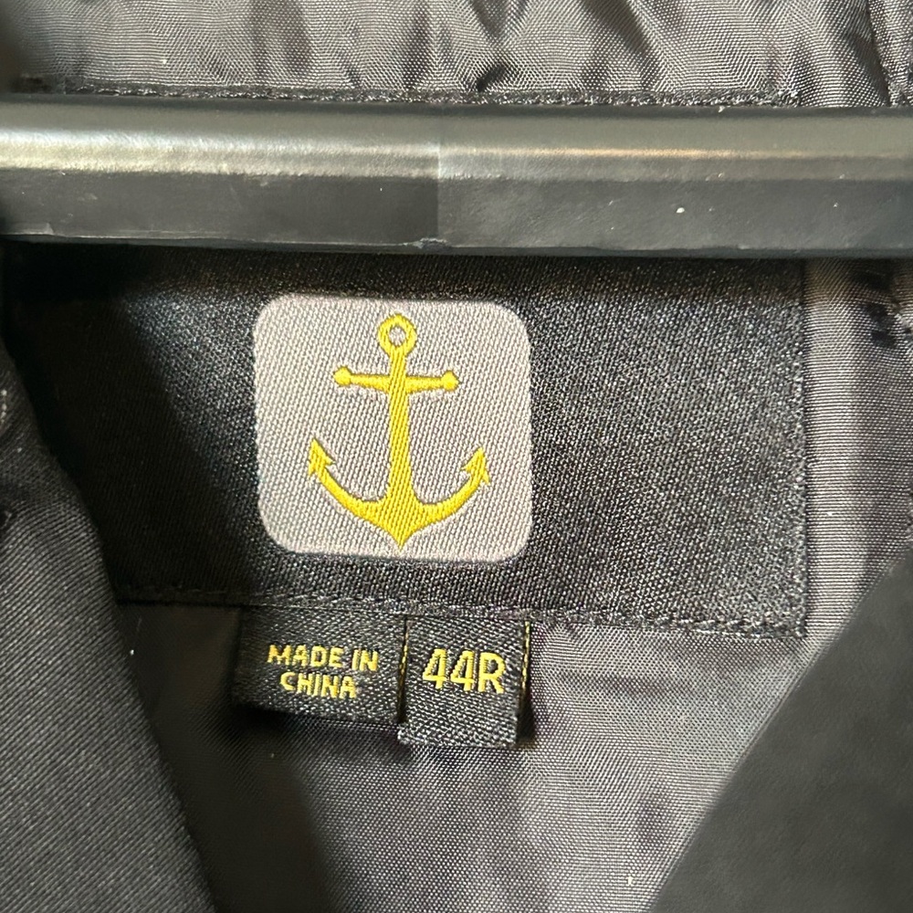 🔥🆕🔥 Anchor Uniform Black Double Breasted Trench Coat - 44R - Thinsulate Lining - Picture 3 of 13